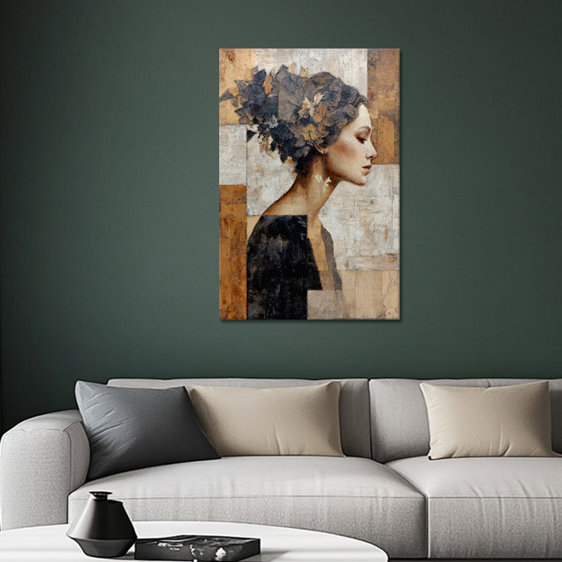 Abstrakte Mixed Media Frau