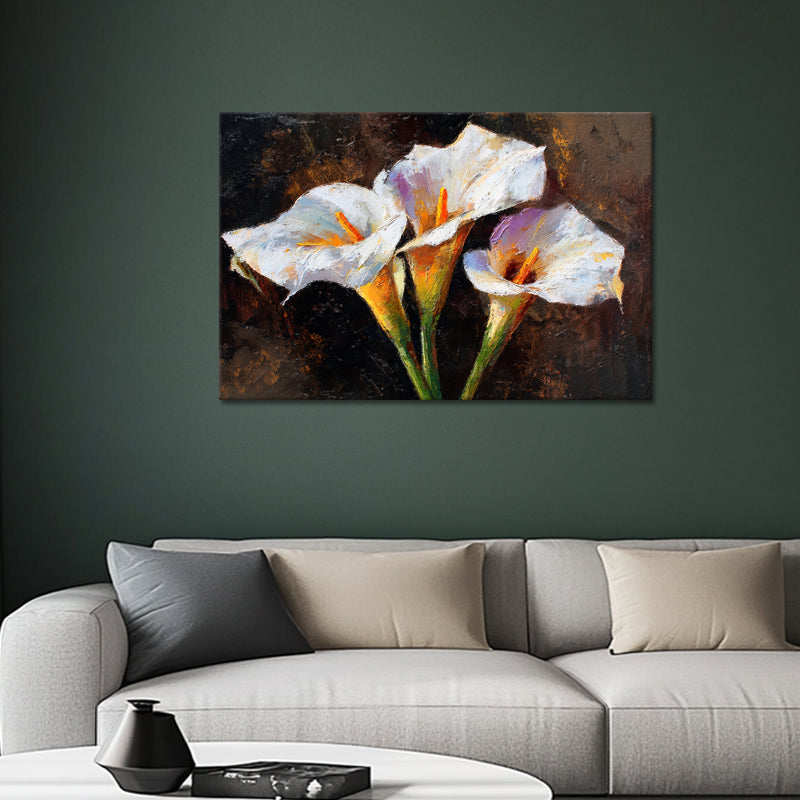 Drei warme Calla-Lilien