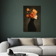 Bloemenportret vrouw