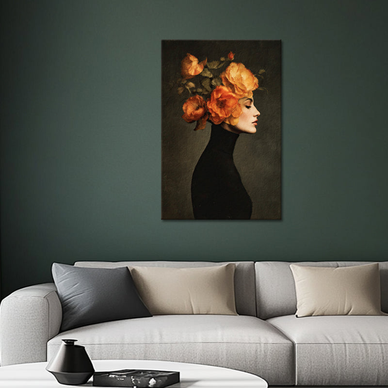 Bloemenportret vrouw