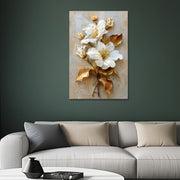 Witte Bloem in Goud
