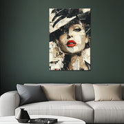 Vrouw met Hoed – Collage Kunst