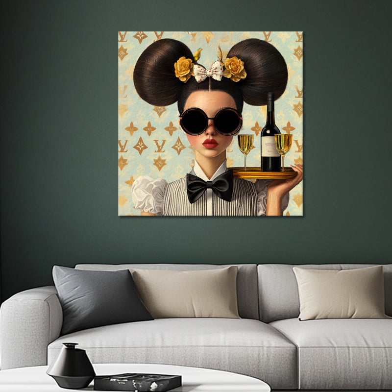 Modische Frau im Louis-Vuitton-Stil II
