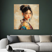 Aziatische vrouw in kimono IV
