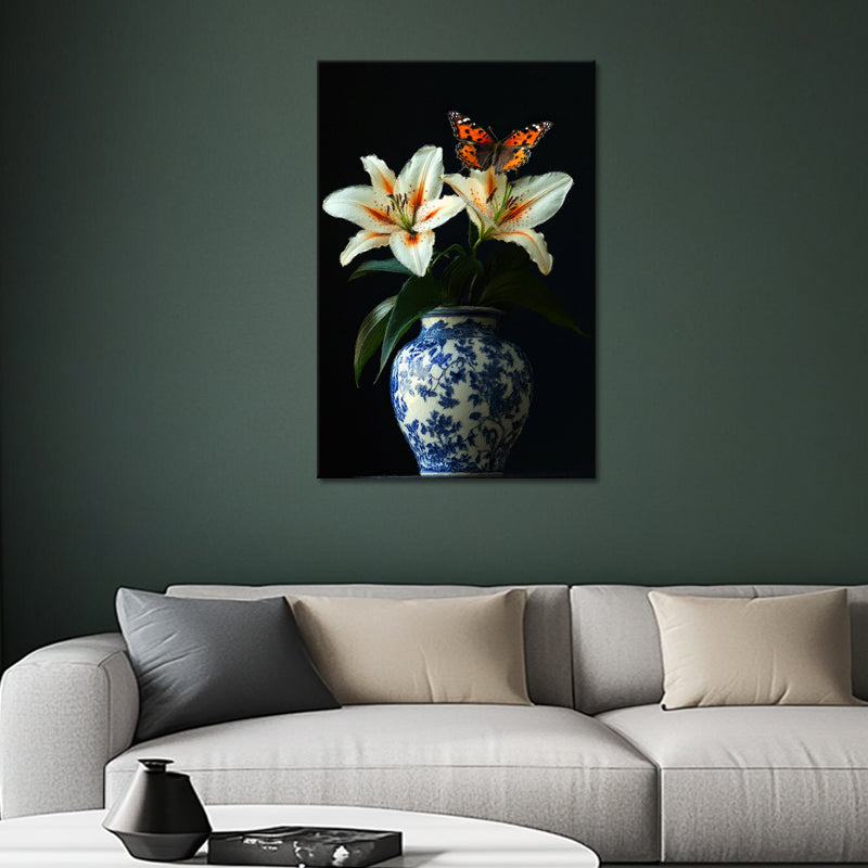 Porseleinen Vaas met bloemen II
