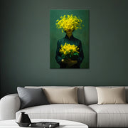 Vrouw met Gele Bloemen