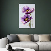 Twee Paarse Klaprozen