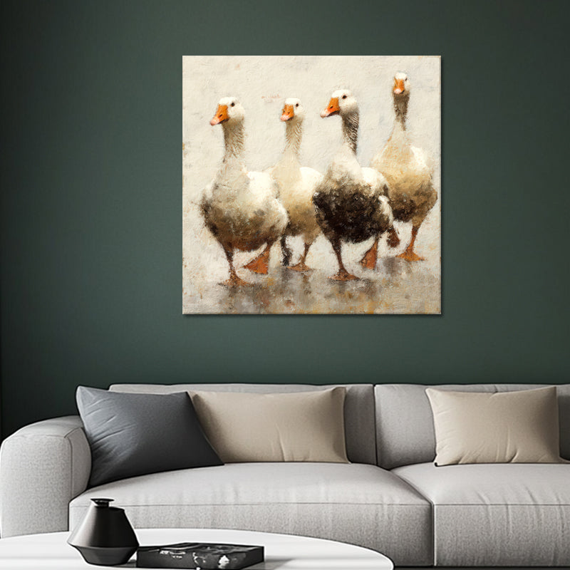 Vier Gänse
