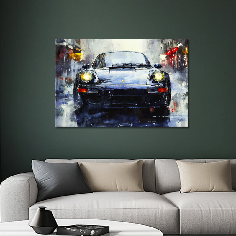 Abstract Zwart Porsche