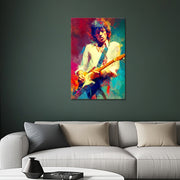 Mick Jagger beim Gitarrespielen