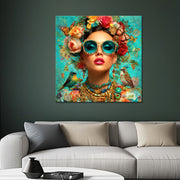 Portret Vrouw Bloemen