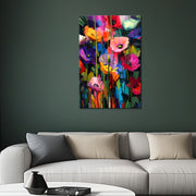 kunstwerk kleurrijke bloemen