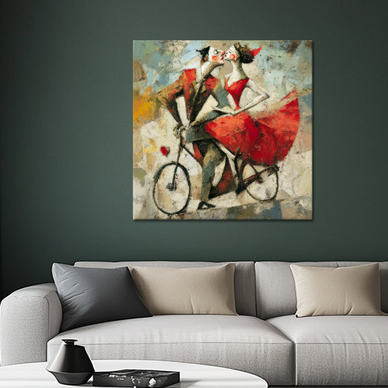 Koppel met Fiets Romantisch