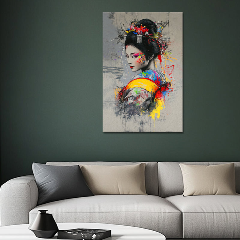 Graffiti asiatische Frau im Kimono I