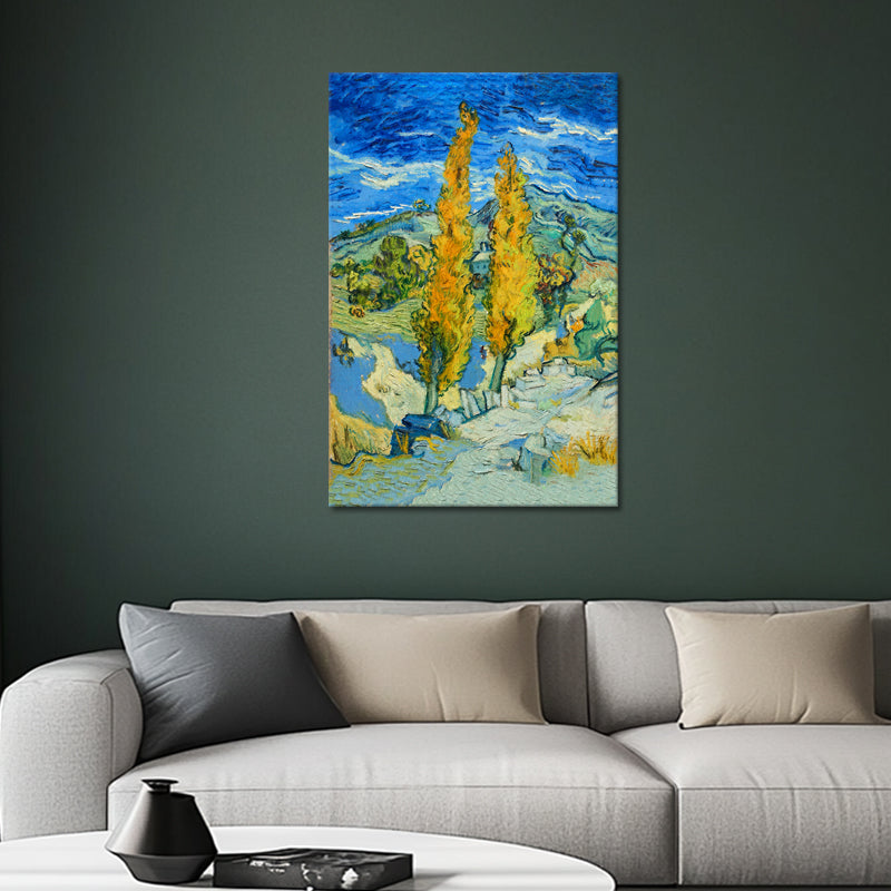 Zwei Pappeln an einer Straße – Van Gogh