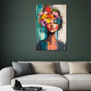 Vrouw met bloemen in haar II