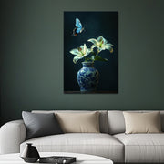 Porzellanvase mit Blumen