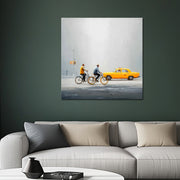 Stad fietsers kunst