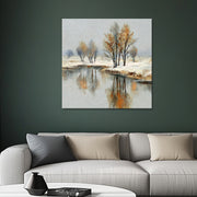 Winterlandschaft mit schönen Spiegelungen III