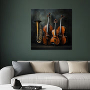 Gemälde Musikinstrumente