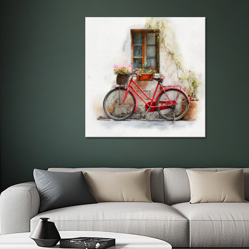Fiets Met Bloemen Art II