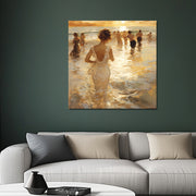 Frau am Strand - Paul Chabas