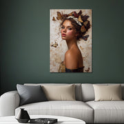 Portret met vlinders