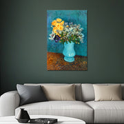 Vaas met seringen, margrieten en anemonen - Van Gogh