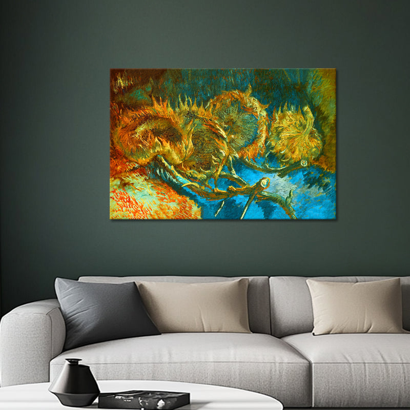 Stillleben mit vier Sonnenblumen – Van Gogh