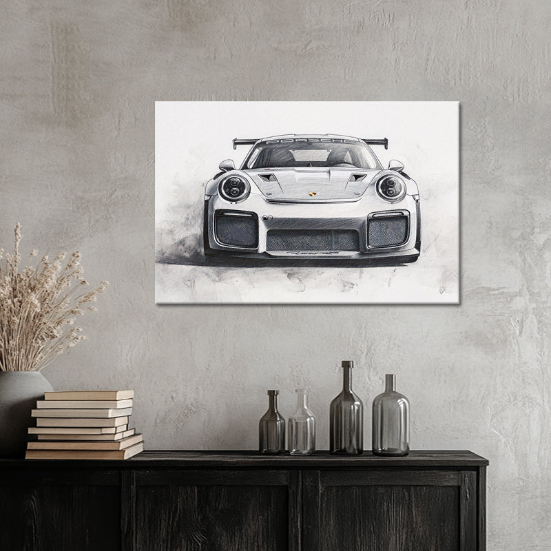 Sportwagen Porsche Zilveren