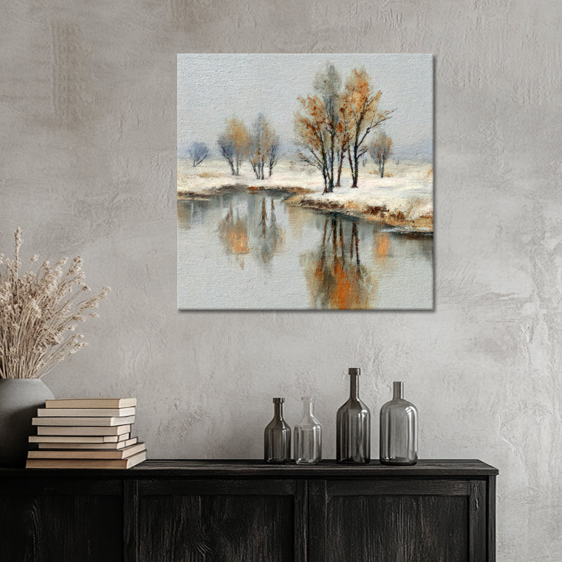 Winterlandschaft mit schönen Spiegelungen III