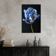 Tulp in delfts blauw stijl