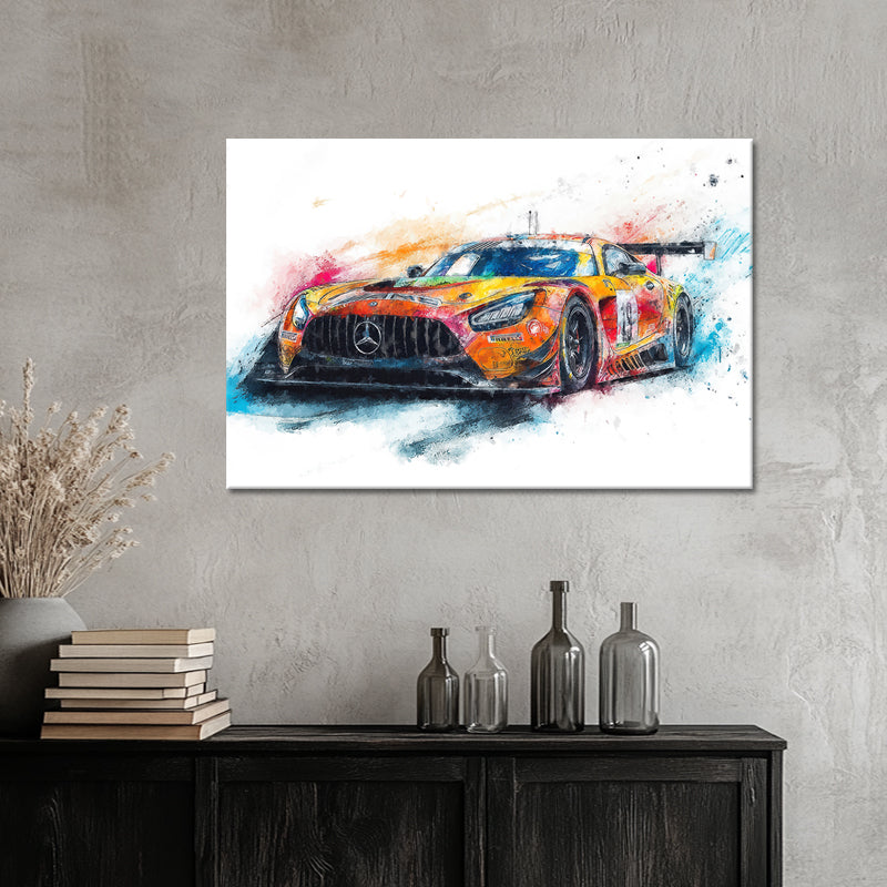 Mercedes AMG GT3 Gemälde