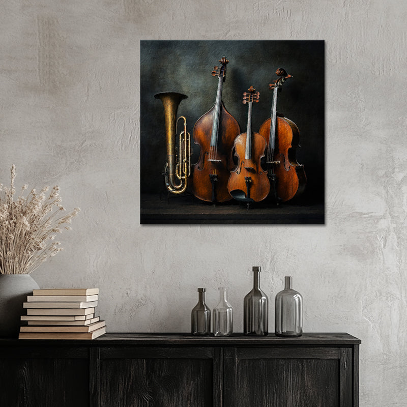 Gemälde Musikinstrumente