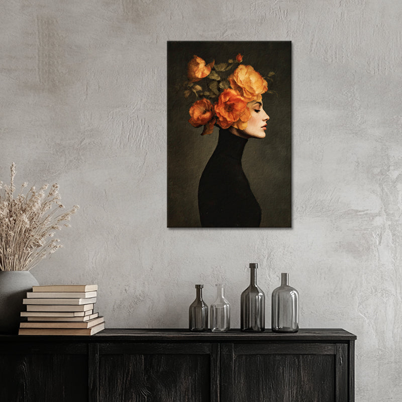 Bloemenportret vrouw