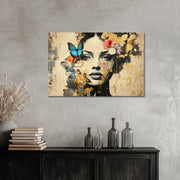 Vrouw-bloemen stijl