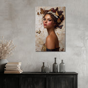 Portret met vlinders