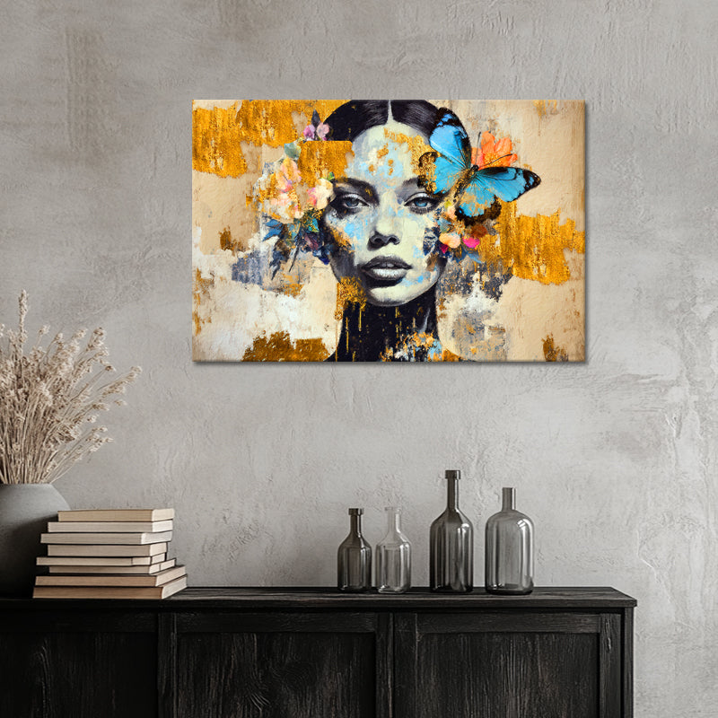 Frauenporträt Mixed Media