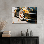 Schwarzer und goldener Porsche