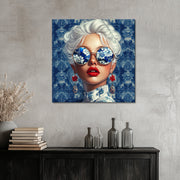 Modieuze vrouw schilderij I