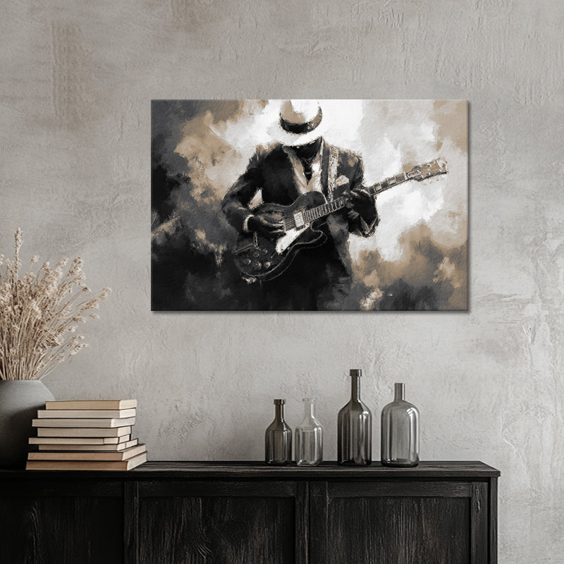 Gitarre spielendes Kunstwerk