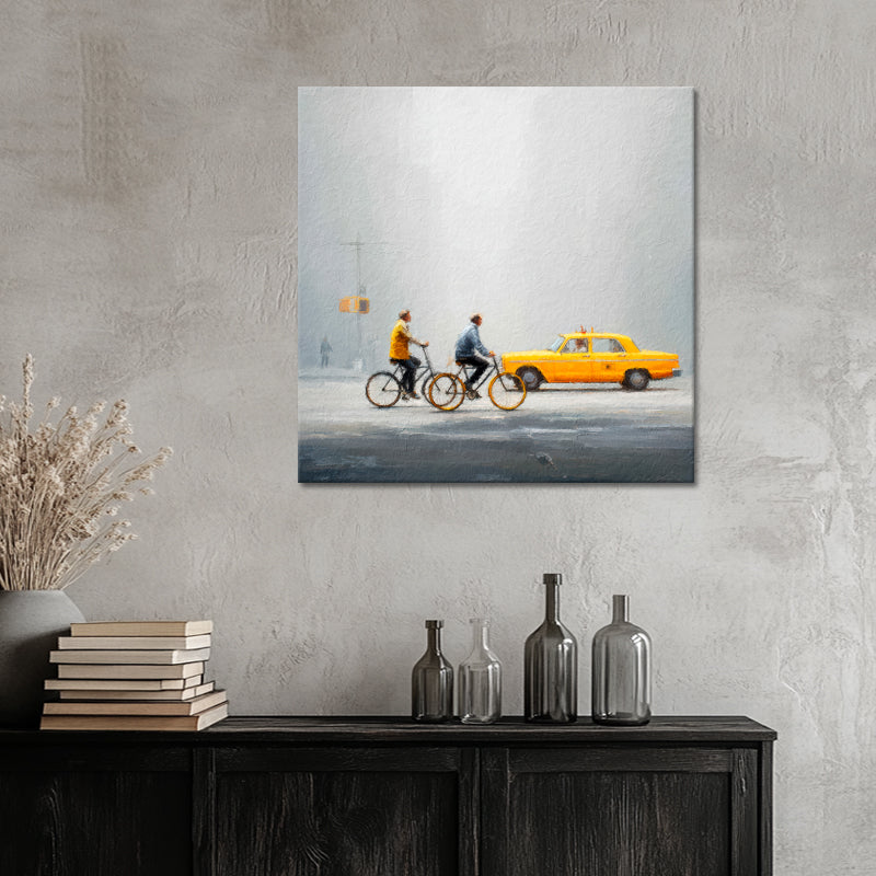 Stad fietsers kunst