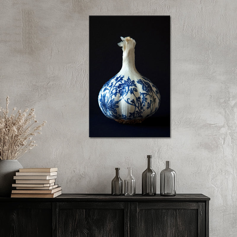 Knoblauch in Delfter Blau