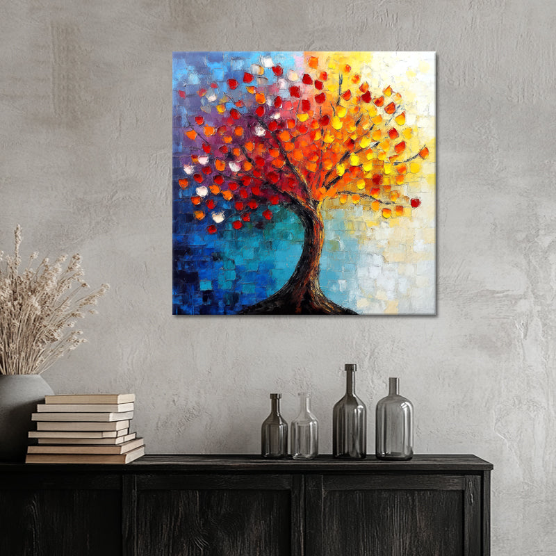 Schilderij kleurrijk Boom III