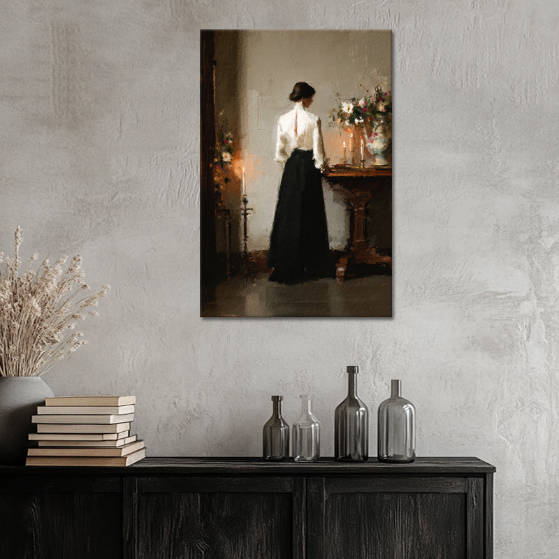 Frau in weißer Bluse