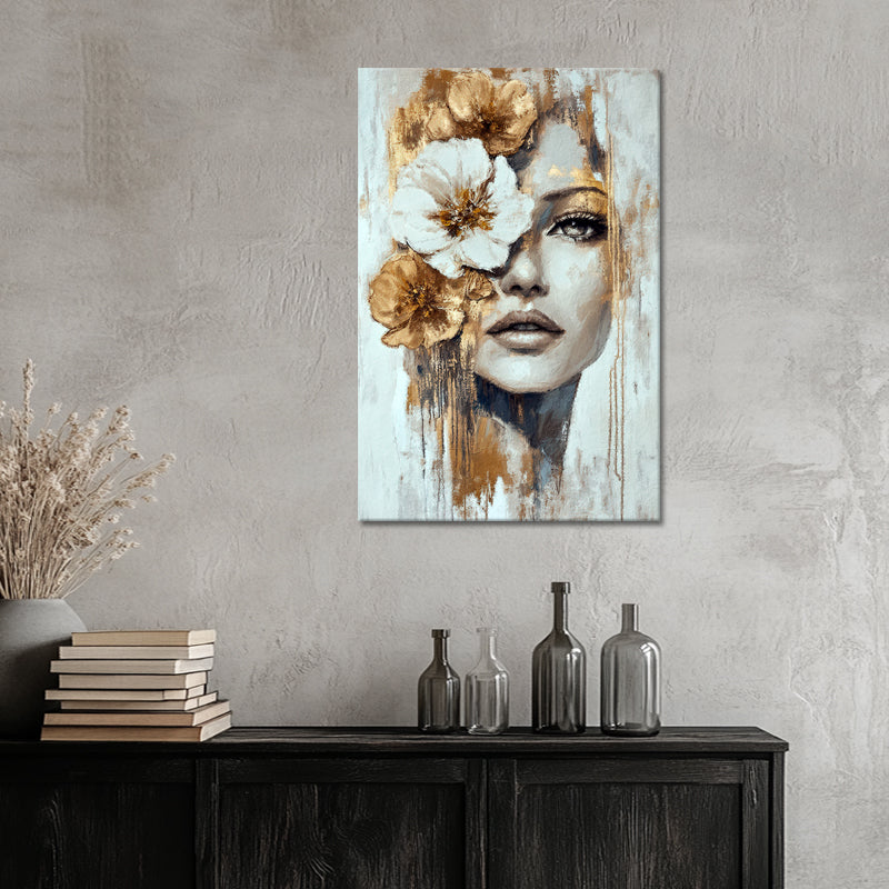 Goldene Blumenfrau