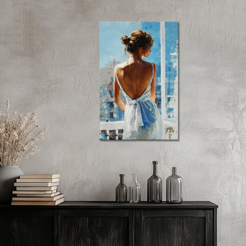 Elegante vrouw wit
