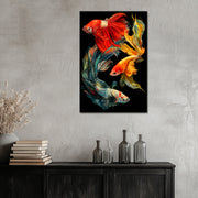 Schilderij drie vissen