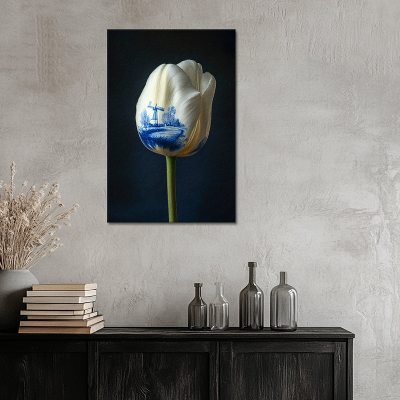 Eine Tulpe im Delfter Stil