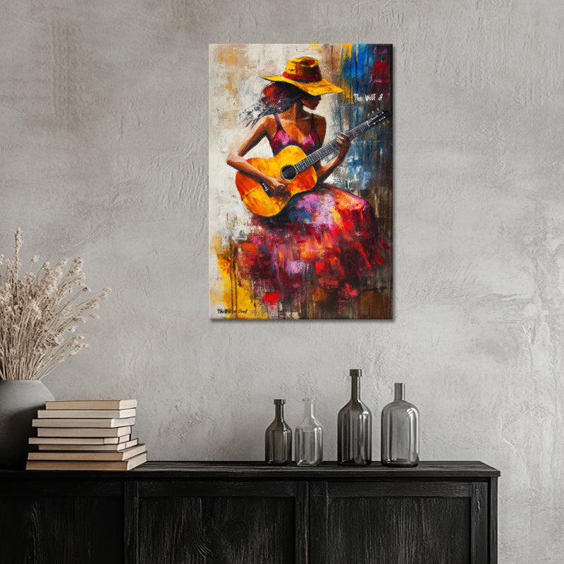 Gitaar Spelende Vrouw